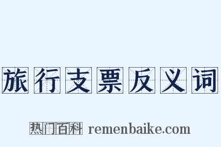 旅行支票反义词是什么意思的图片